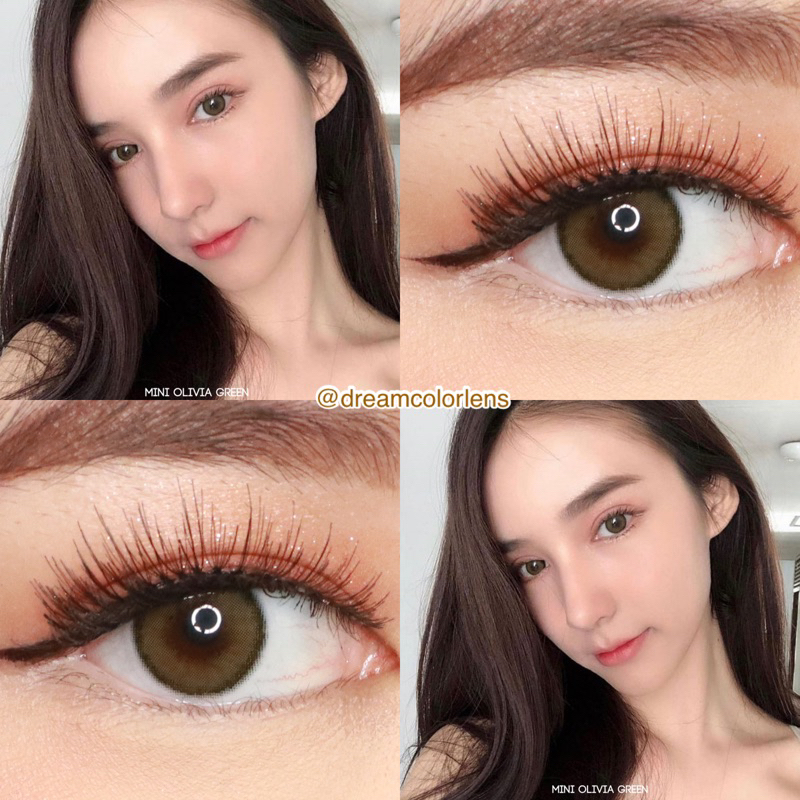 Softlens Kitty Kawaii Mini Olivia Green / Hijau Normal Minus Beda Minus