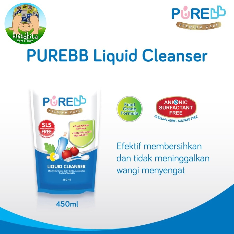 PUREBB Liquid Cleanser Sabun Cuci Botol Bayi Nipple Cleanser Baby Bottle Purebaby