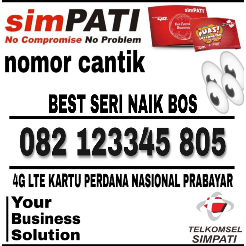 Nomor cantik simpati 4GLTE pilihan terbaik kartu perdana nasional combo sakti seri terbaik 123456789