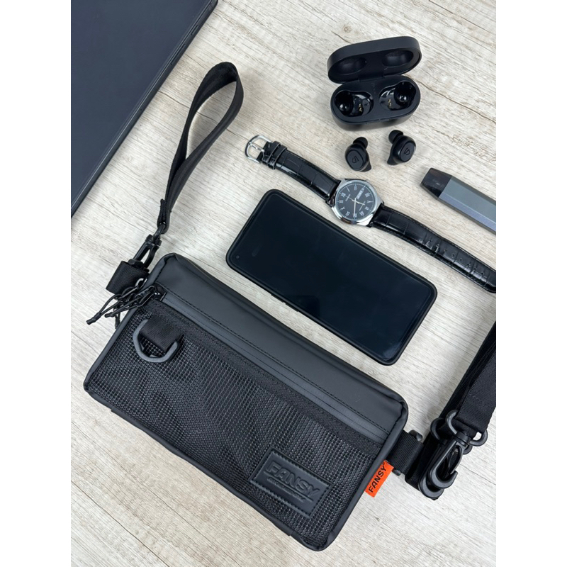 FANSY SLINGBAG POUCH FELIX - TAS PRIA WANITA MULTIFUNGSI HITAM