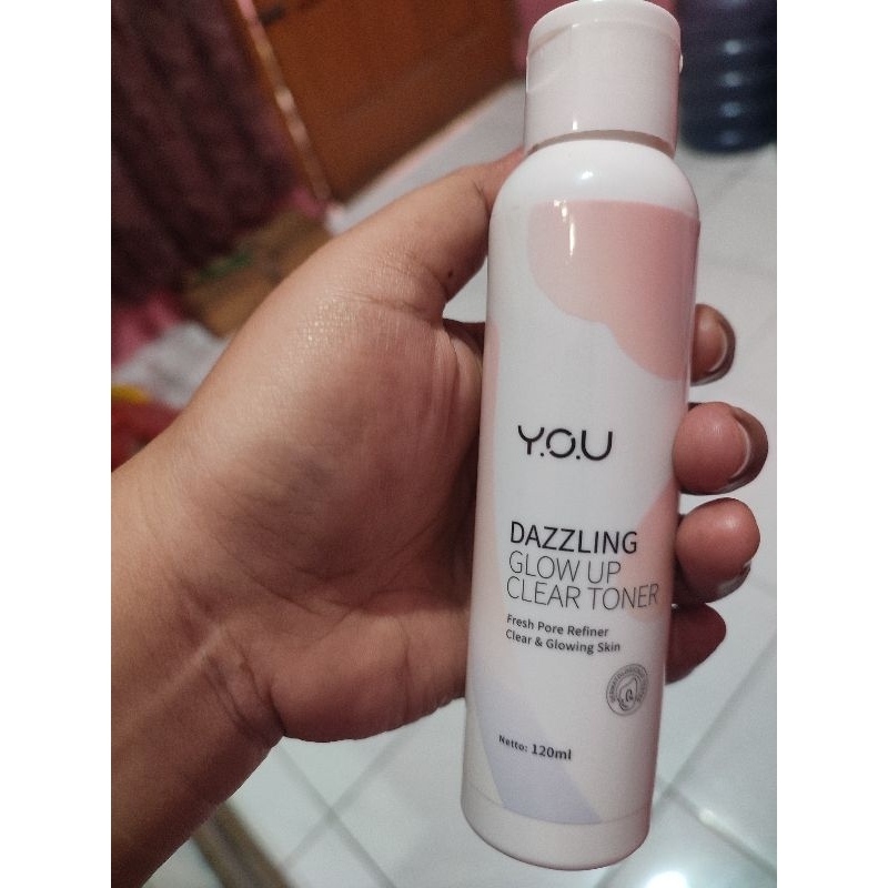 Paket You dazzling glow up clear toner, day dan night