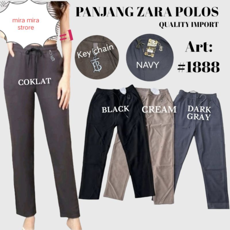 Celana panjang zara polos import