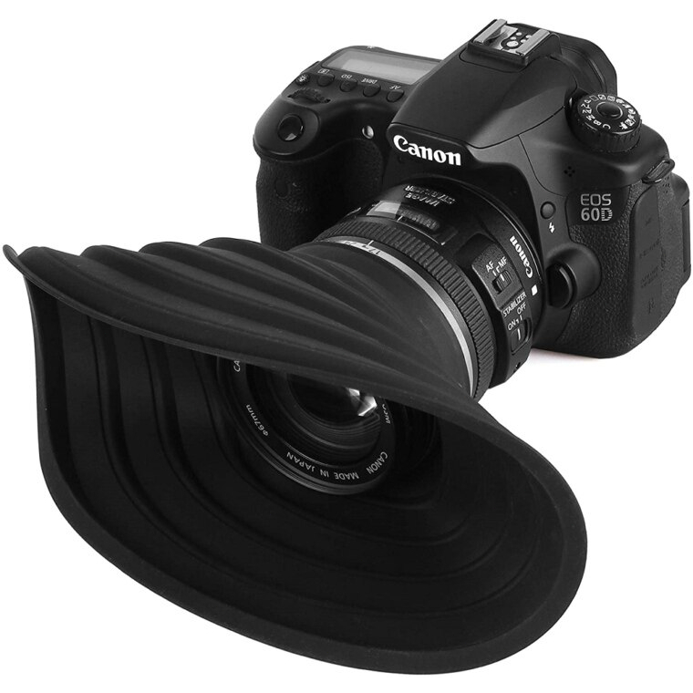 30mm Hood Lensa Silicone Kamera Lens Hood Collapsible Take Reflection Free Reflection-free Video Camera Hood