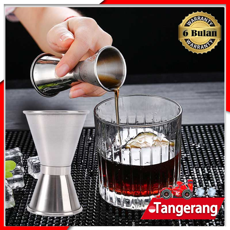 Cocktail Jigger Stainless Steel 15/30 ml Cocktail Measuring Cup Gelas Takar Barista