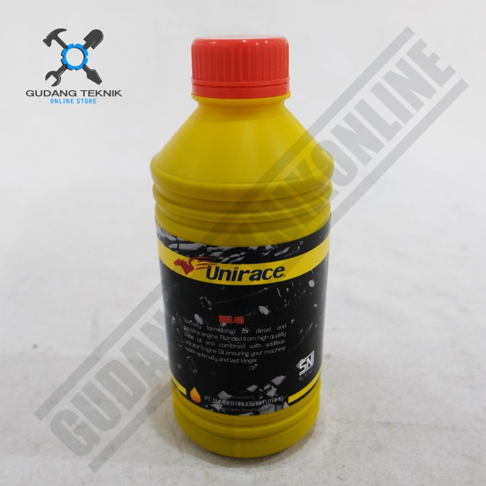 Oli Mesin Diesel Kemasan 1 Liter SAE40 UNIRACE / Engine Oil Mesin Diesel 1000ml SAE 40 UNIRACE