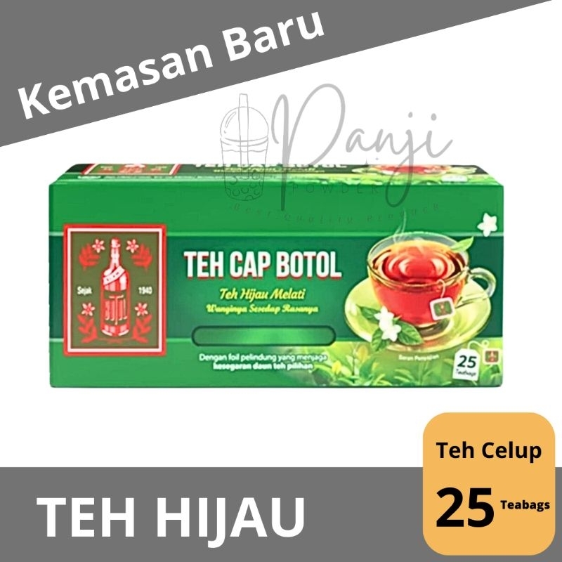 TEH CELUP CAP BOTOL HIJAU ISI 25 TEABAGS TEH HIJAU MELATI TEH MELATI TEH HIJAU TEH CELUP TEH CELUP CAP BOTOL TEH CAP BOTOL CELUP