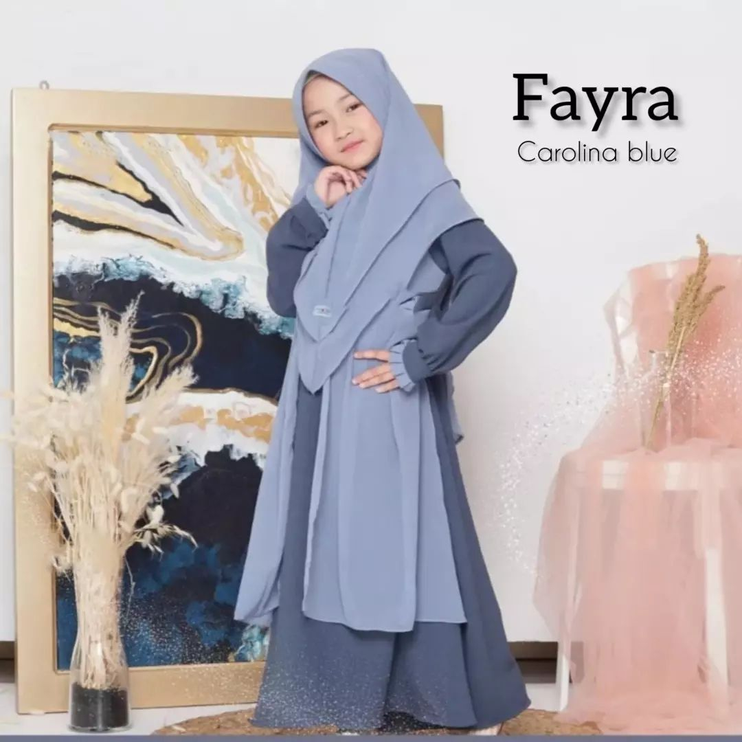 GAMIS ANAK FAYRA KIDS + KHIMAR CRINKLE MIX CERUTY BABYDOLL L (6-8 TH) LD 72 PJ 97 XL (9-11 TH) LD 86 PJ 110 CM GAMIS ANAK TERBARU 2023 MODEL TERBARU FASHION MUSLIM ANAK DRESS ANAK PREMPUAN