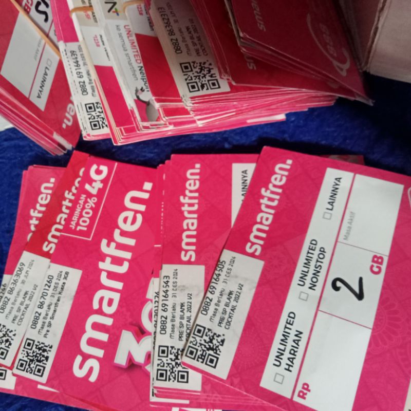 Kartu perdana bekas siap pakai