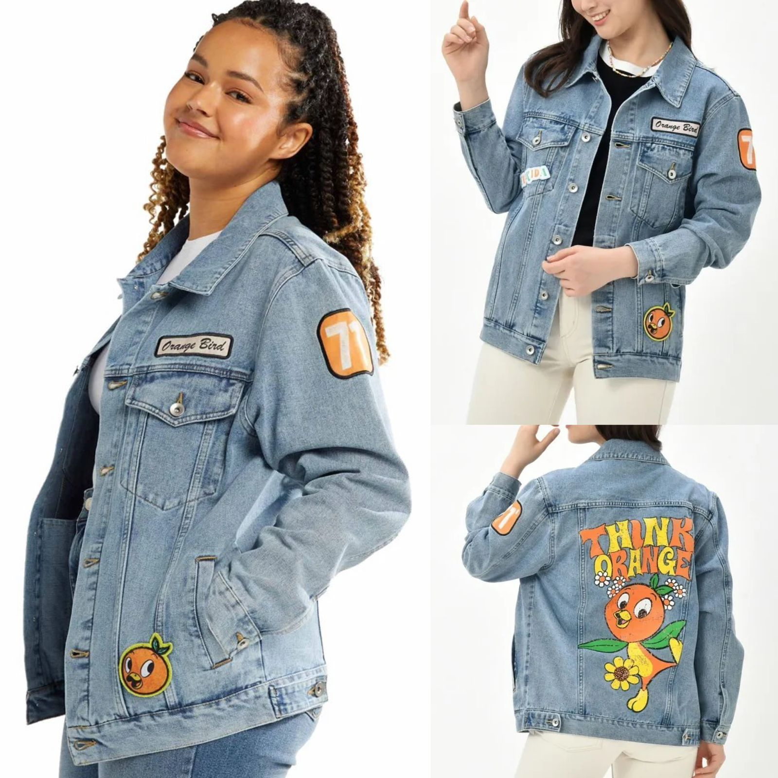 W*lt disney orange bird jacket denim