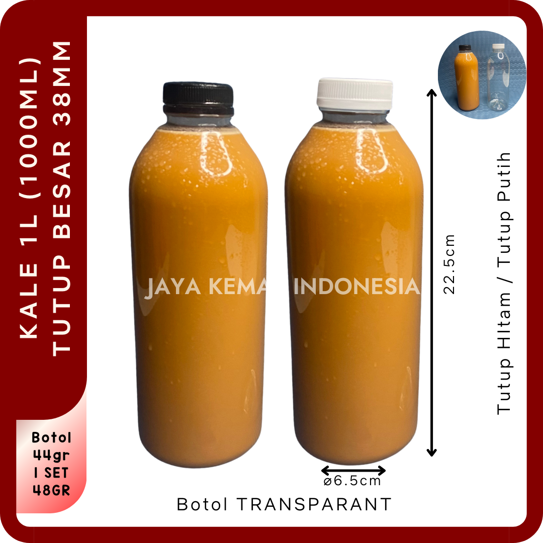 Botol Kale Plastik 1000ml / Botol Minuman kopi 1L / Botol PET