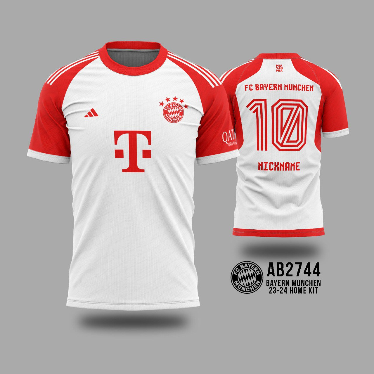 Jersey Sepak Bola Bayern Munchen 2023-2024 - Home Fullprint Ada Size Jumbo