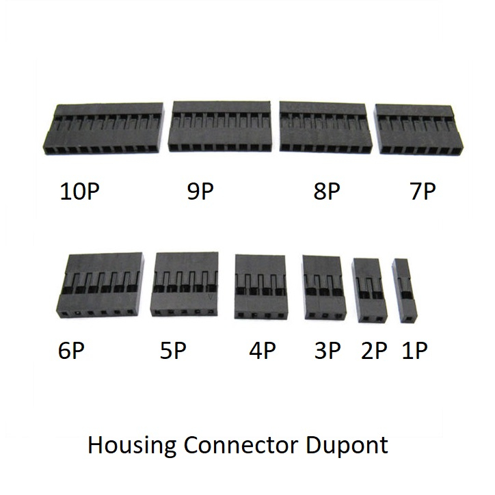 1pcs Housing Connector Konektor dupont Dupon 1Pin 2Pin 3Pin 4Pin 5Pin 6Pin 7pin 8PIn soket hitam