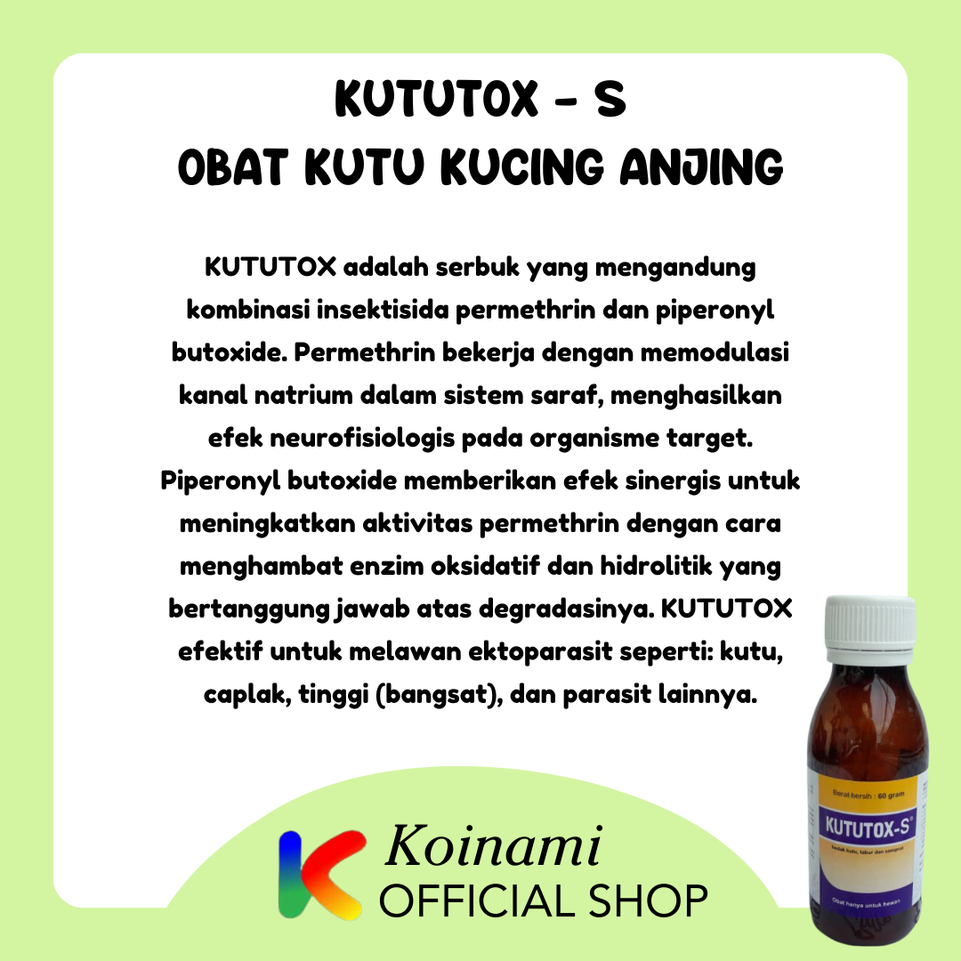 KUTUTOX - S  OBAT KUTU KUCING ANJING KANDANG HEWAN / MEDION