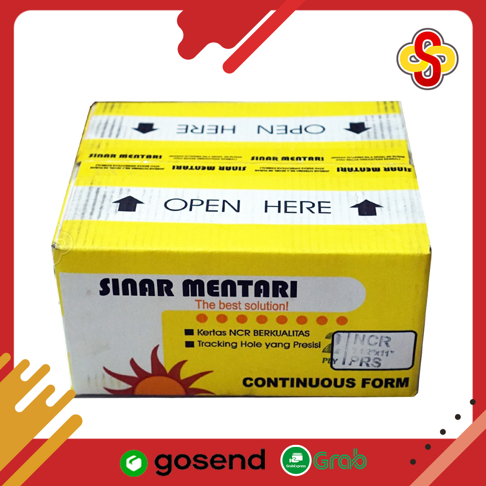 Kertas Continuous Form 9 1/2&quot; x 11&quot; / Kertas NCR K1-K5 Full / PRS (Bagi Dua) Sinar Mentari