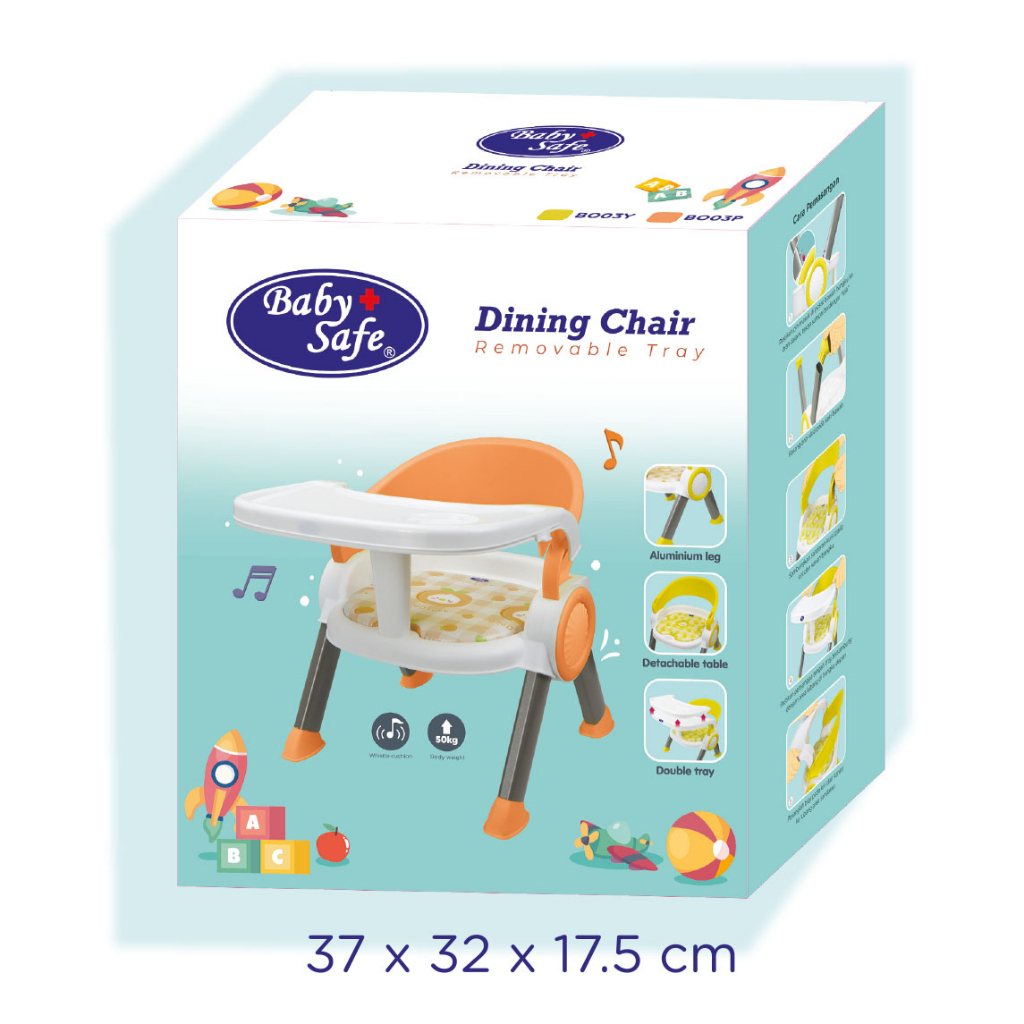 Baby safe Dining chair removable tray BO03 - kursi makan anak