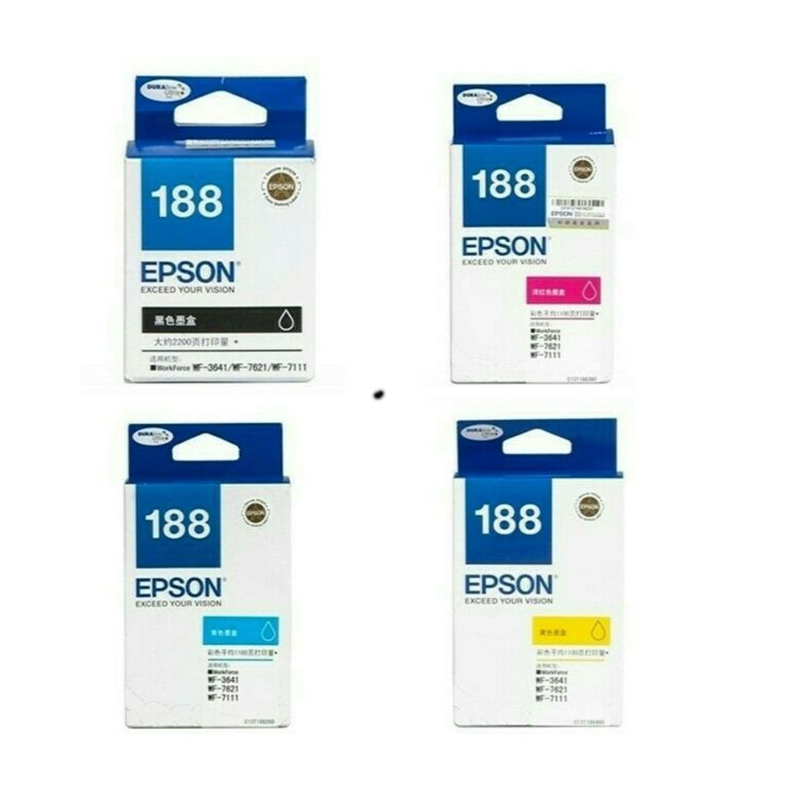 Original Cartridge Tinta Epson 188 T188 for Printer Workforce WF7711