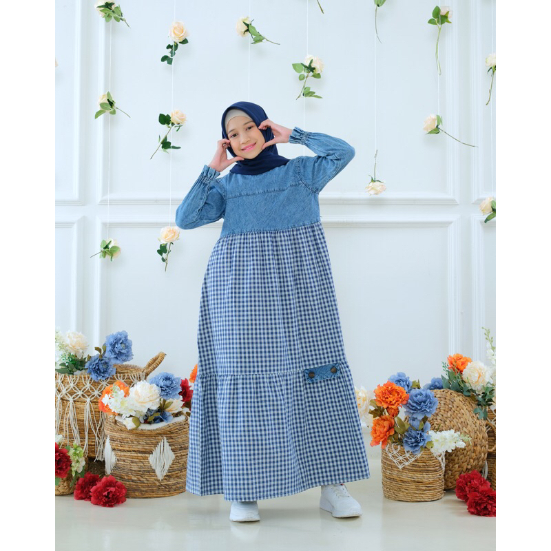 Gamis Anak||Gamis anak Cantik||Gamis anak kombinasi