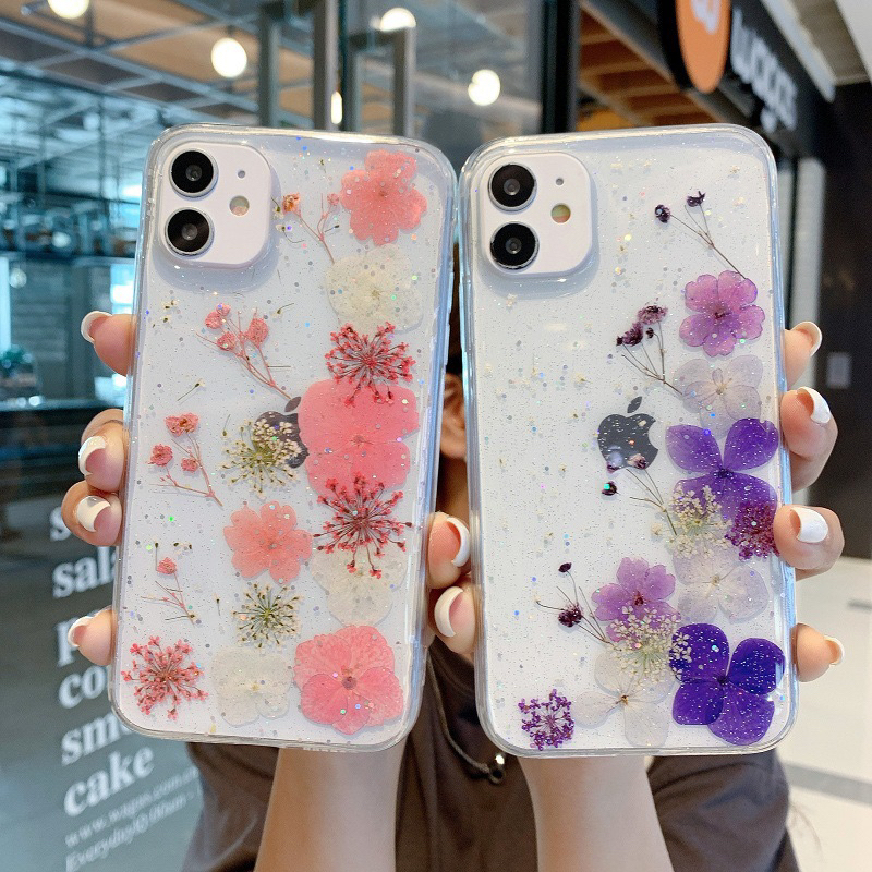 Dried Flower Glitter Case Z Flip 5 Z Fold 5 Zfold 4 Zflip 4 3 Zfold 2 Zflip3 Zflip2 Z Flip Fold  Zflip5 Zfold5 Oppo Find N2 Casing