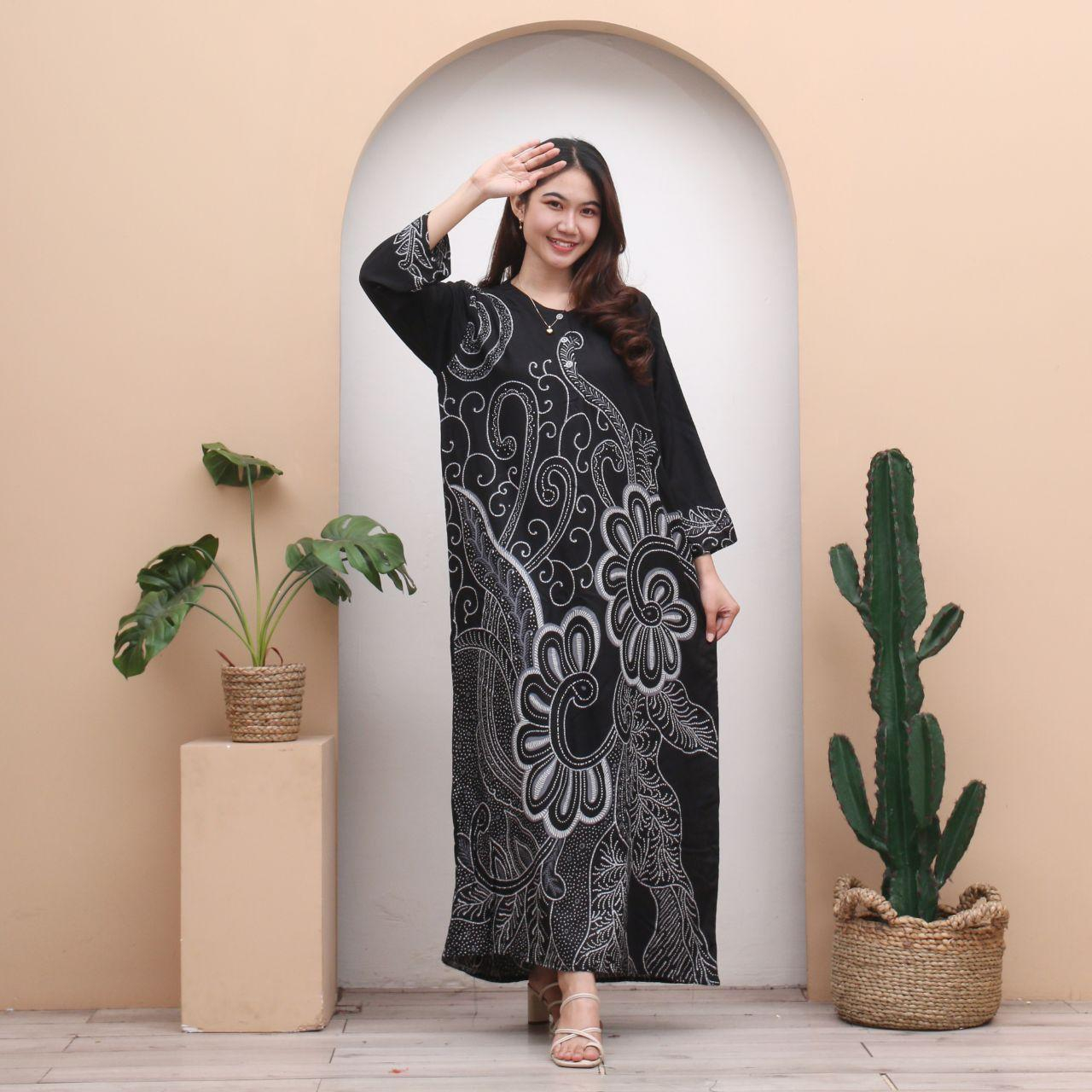 Longdress Batik NATASHA daster santai busui Daster cantik daster kancing depan