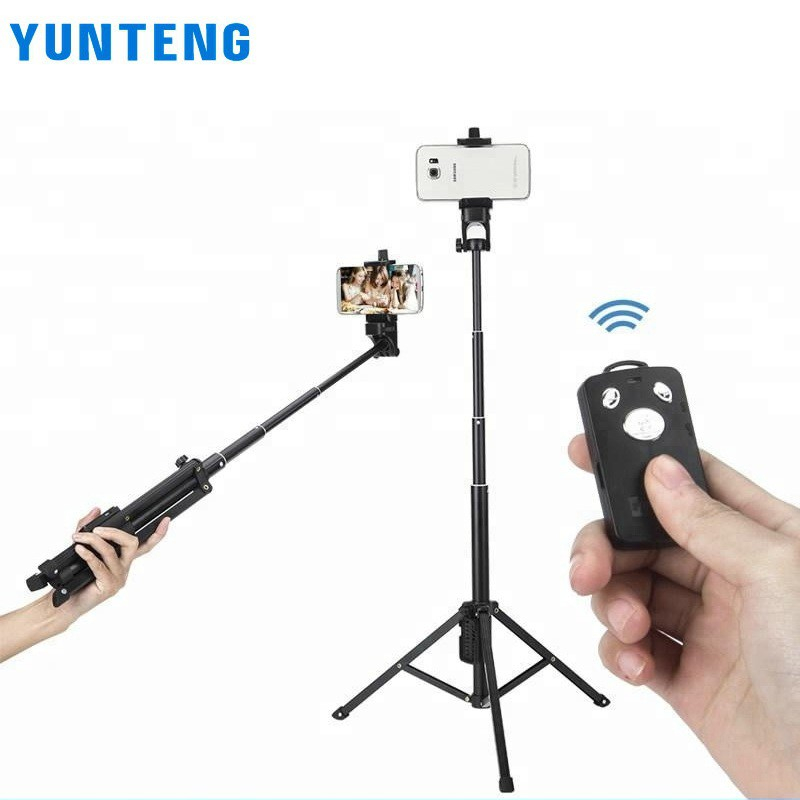 TONGSIS NEW BLUETOOTH YUNTENG VCT 1688 TRIPOD 3 IN 1 SELFIE STICK VCT