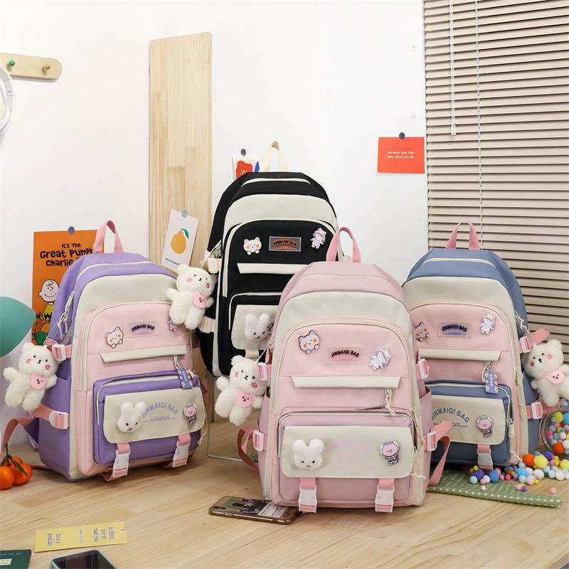 tas ransel wanita 5in1 korea style tas sekolah wanita import tas ransel anak