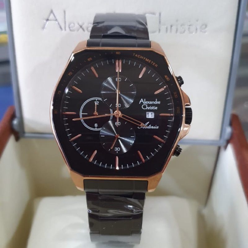 jam tangan pria alexandre christie original 6648 MC