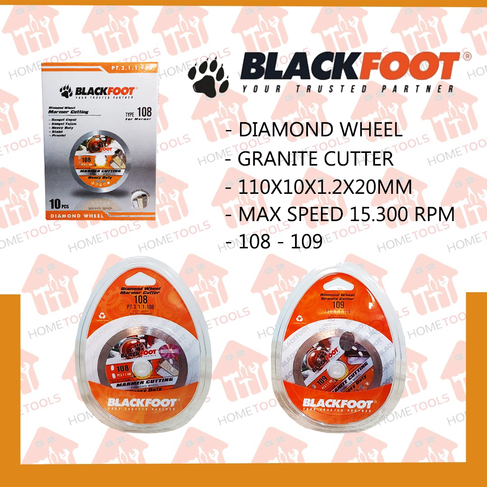 Mata Potong Granit Marmer 4" BLACKFOOT Varian DW Granite 109 - DW Marmer 108