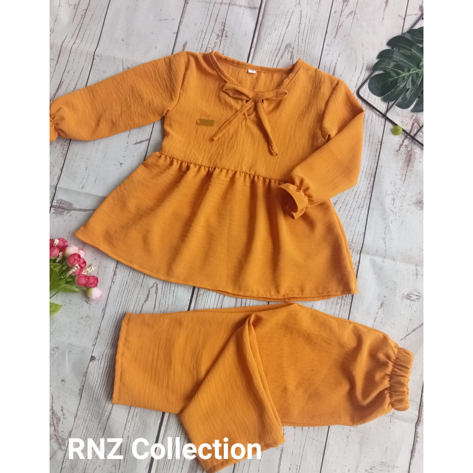 ONE SET ZHAFIRA//BAHAN CRINKLE AIRFLOW USIA 1-7 TAHUN//ONE SET TALI DEPAN