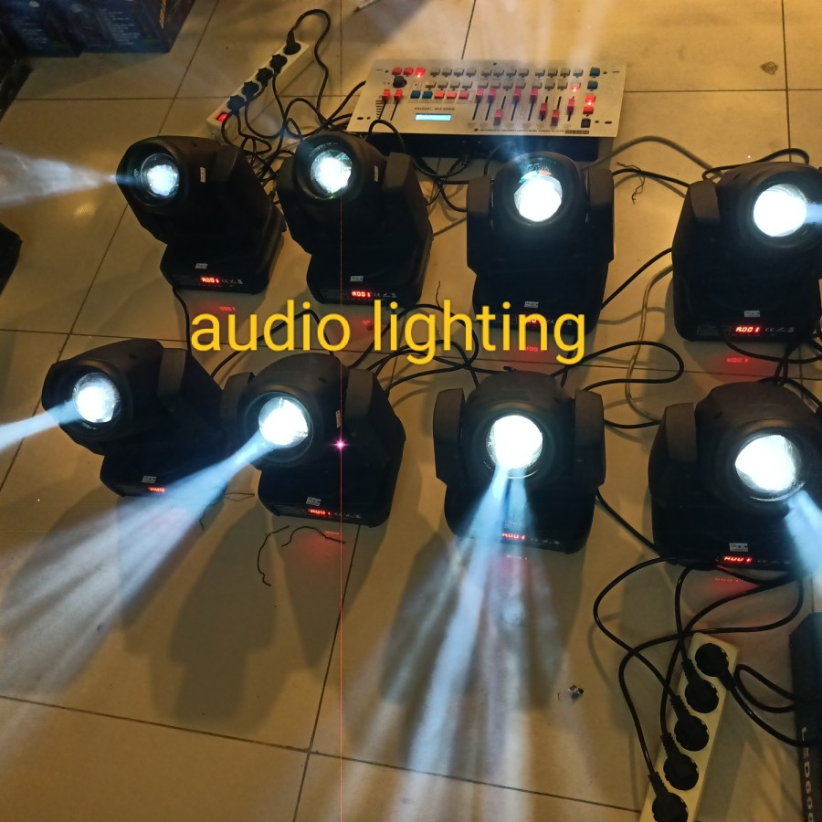 paket 8 unit mini moving 100 wat RGB fullcoolor + mixser dmx 240