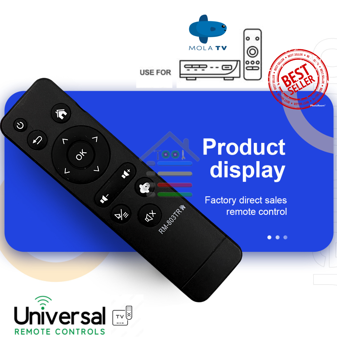 REMOTE / REMOT RM-803 ANDROID TV / XL / HOME / AKARI / POLYTRON / INDIBOX / MOLA LANGSUNG PAKAI