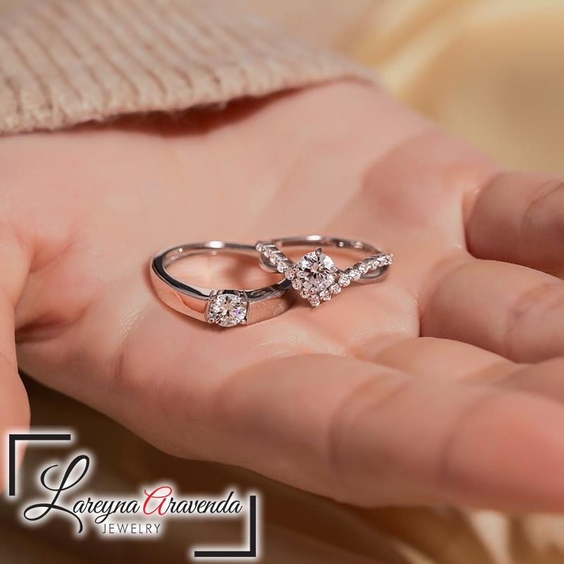 Lareyna Aravenda Cincin Pasangan / Couple Rings S925 Korea Style Simple Elegant CC001