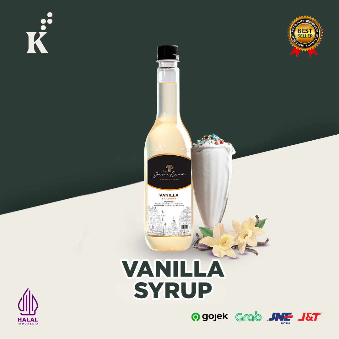 Syrup Premium Javaland Sirup Aneka Rasa Vanilla 650 ml