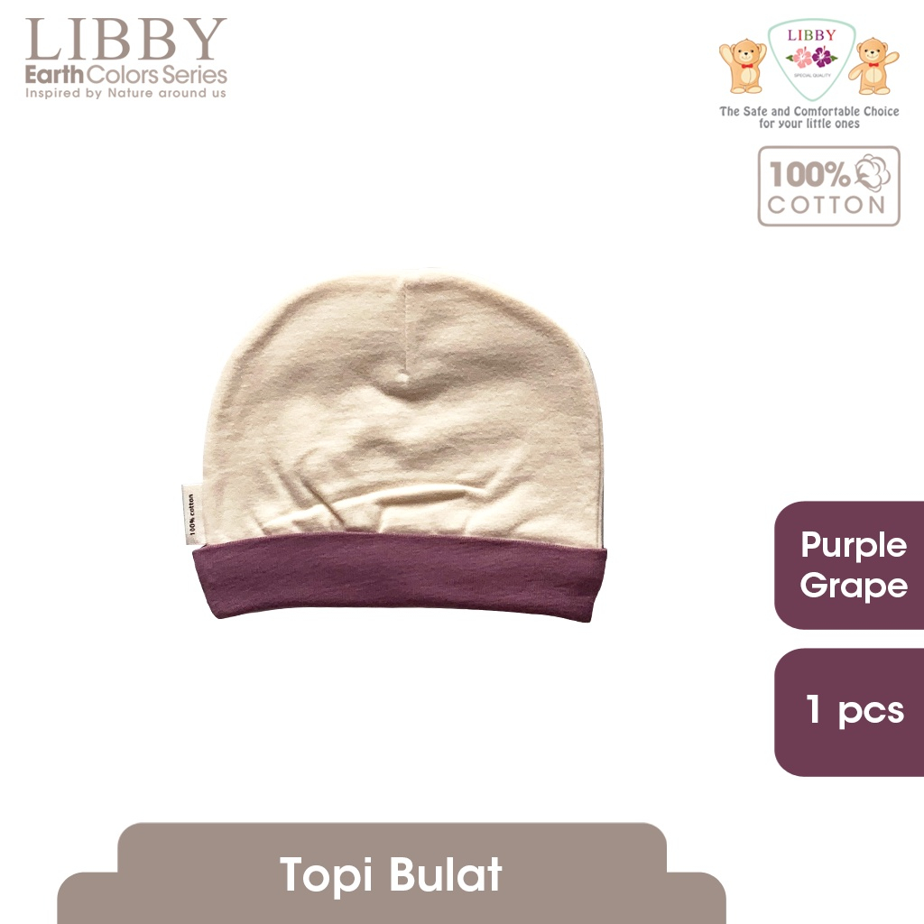 Topi Bayi Bulat Rib LIBBY Earth (1 pcs/pack)