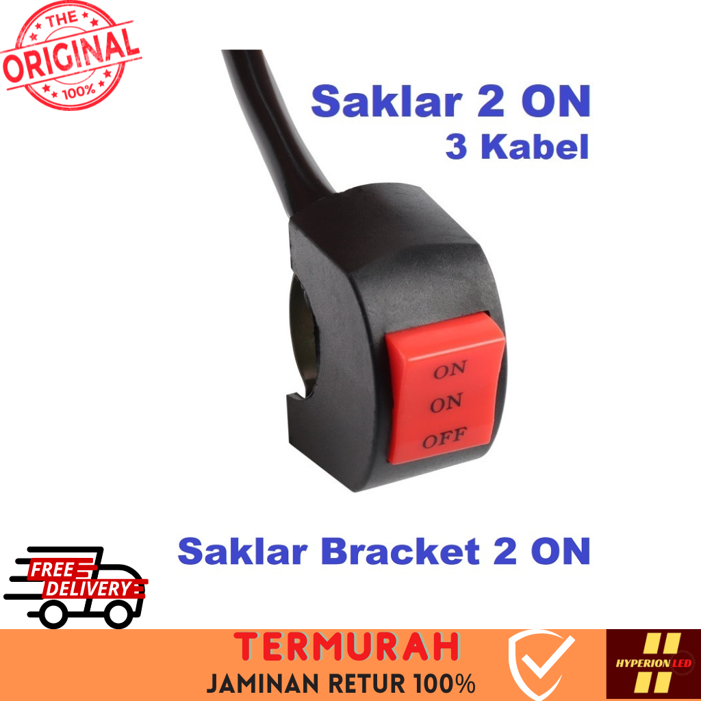 Saklar 2-Fungsi On/On/Off Universal Saklar Tombol On-Off Universal Semua Motor