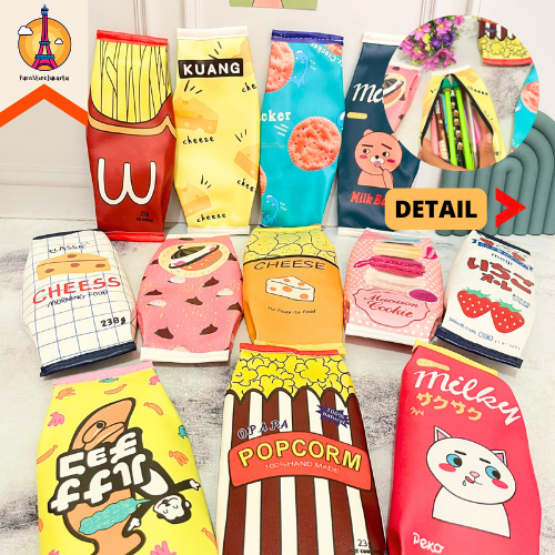 

Kotak Pensil Bentuk Makanan Ringan Cemilan Tebal Lucu Kekinian Pencil Case Snack Stationery For School Alat Tulis Kantor Sekolah Ready Grosir Kado Ulang Tahun READY COD