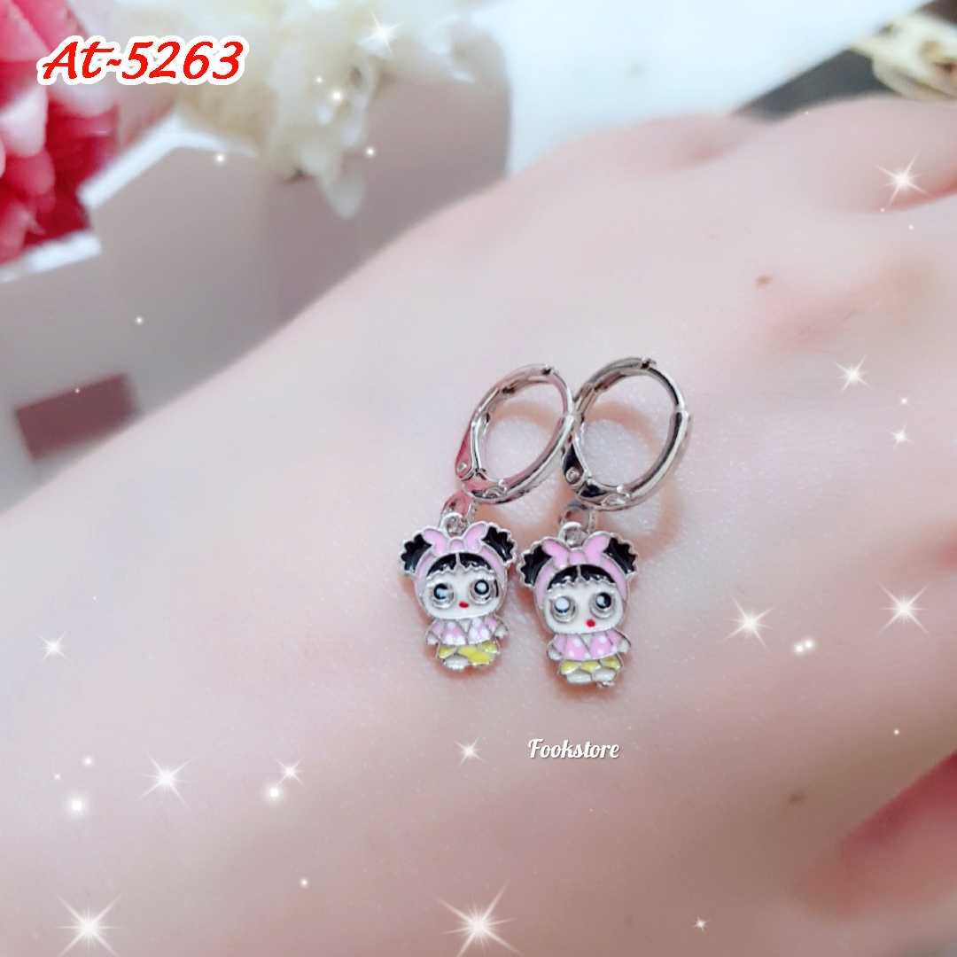 TERLARIS ANTING ANAK WARNA SILVER XUPING KARAKTER KARTUN LUCU