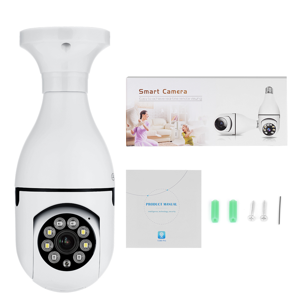 CCTV Lampu V380 Pro Kamera CCTV Wifi Wireless Lampu CCTV 360 PTZ Panoramic IP Camera