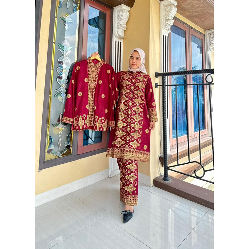 COUPLE SETELAN BATIK SONGKET PALEMBANG KATUN PREMIUM