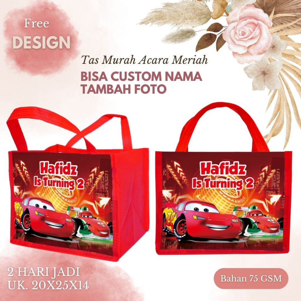 

Tas Sovenir Ulang Tahun anak bahan Spunbond Tersedia Banyak Motif