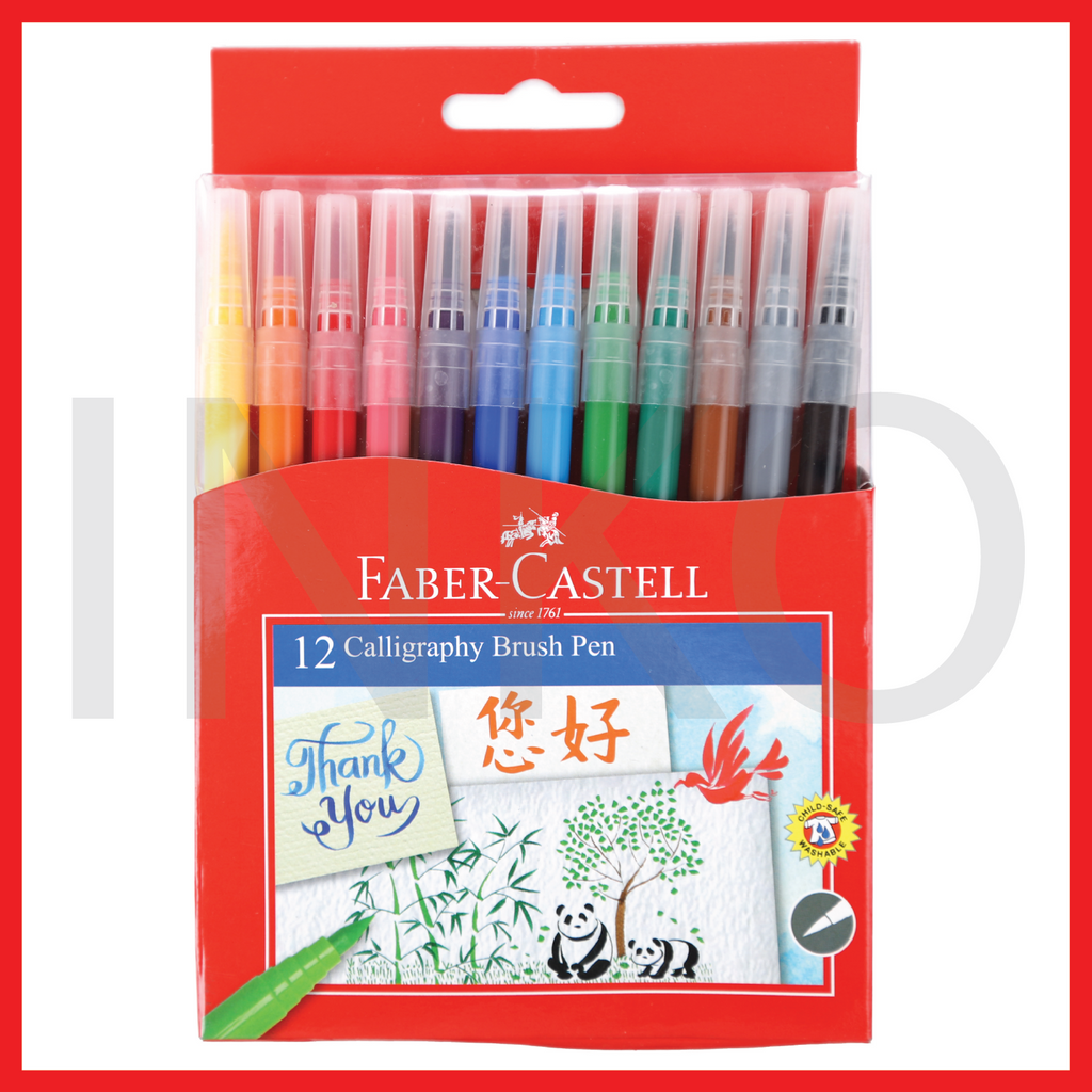 

FABER CASTELL CALLIGRAPHY BRUSH PEN SET 12