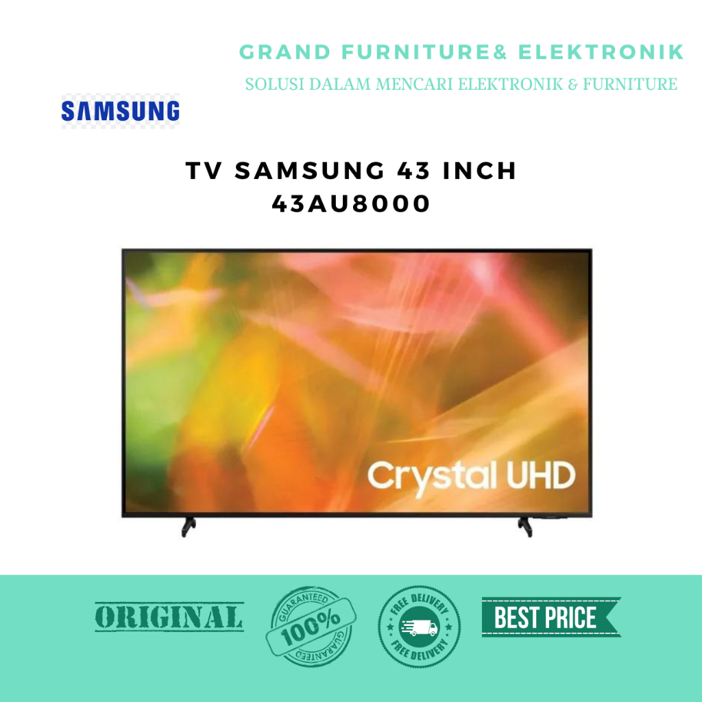 TV SAMSUNG 43 INCH | 43AU8000 | UHD | FREE ONGKIR SERANG KOTA