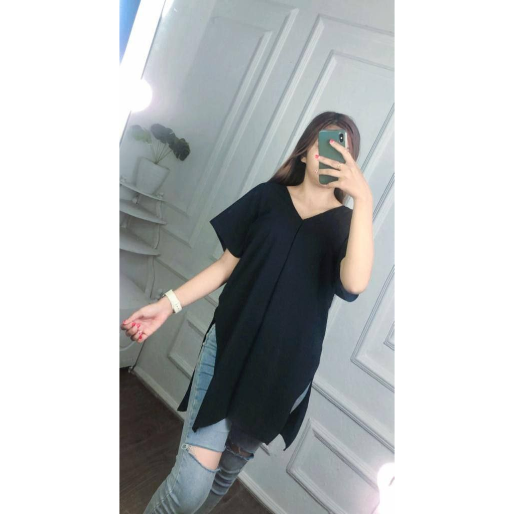 Daisy Blouse Crinkle Oversize Atasan Pakaian Wanita Style Korea