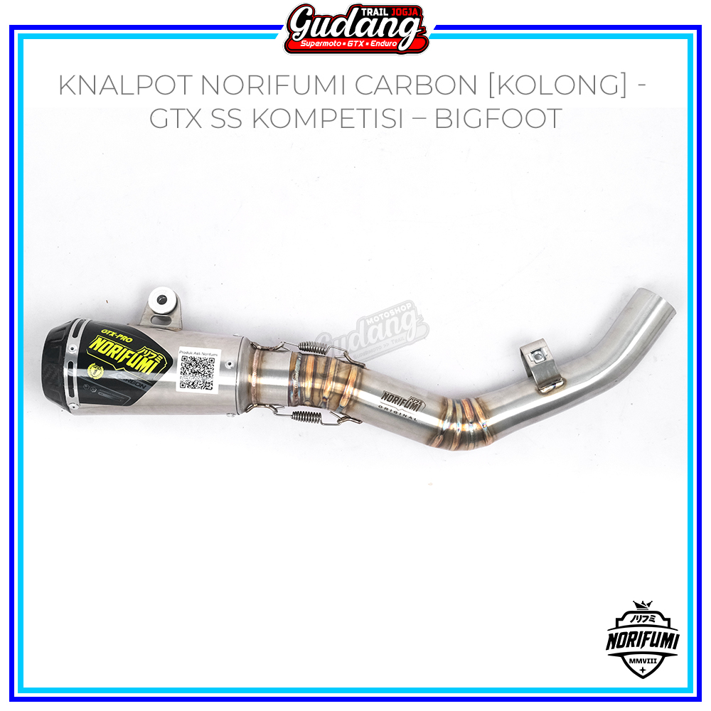 Knalpot Norifumi Carbon GTX Kompetisi CRF 150L KLX 150 Bigfoot Dtracker New WR Stainless