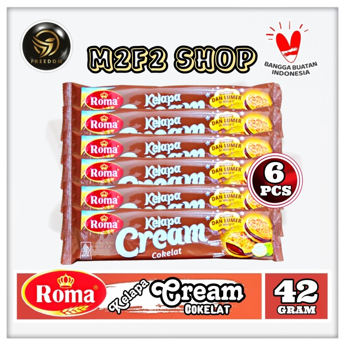 

Roma Biskuit Kelapa Cream Cokelat | Krim Coklat - 42 gr (Kemasan 6 Pcs)