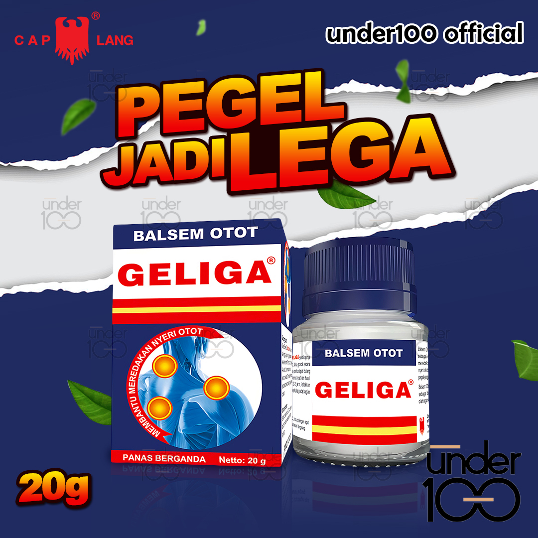 ❤ Under100 ❤ Geliga 20g Cap Lang Balsem Balsam Nyeri Otot Panas Berganda 20 Caplang