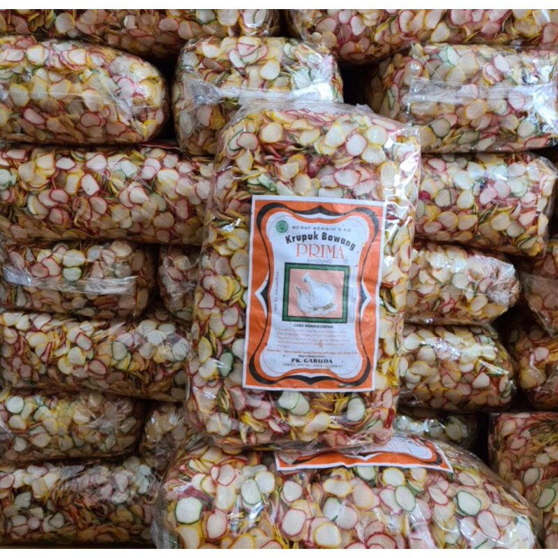 

kerupuk bawang prima warna warni