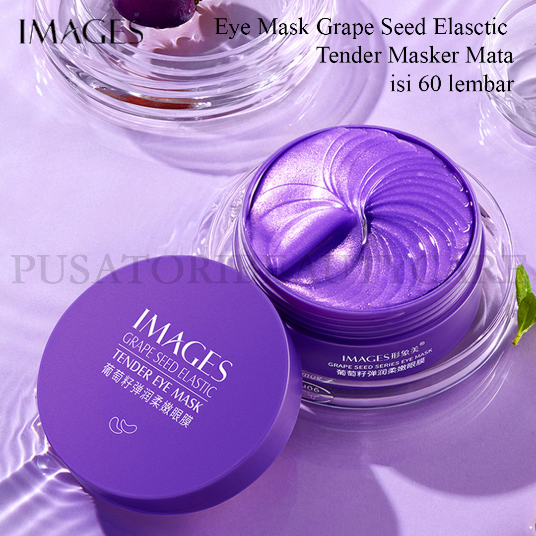 IMAGES  Eye Mask Grape Seed Elasctic Tender Masker Mata isi 60 lembar