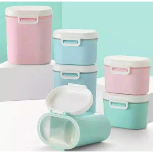 [HAZELCARE] Kotak Susu Portable Baby Safe Babysafe Tempat Penyimpanan Susu Bubuk Bayi Toples Anti Tumpah Milk Powder Container 800ml / 400 ml