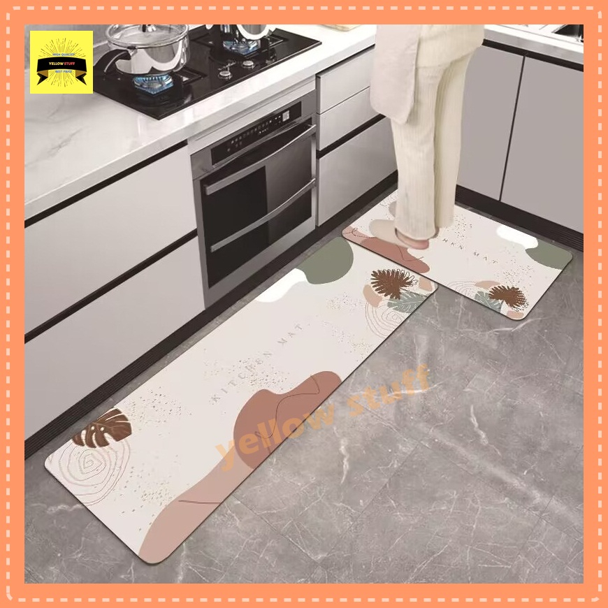 Keset Dapur 2in1 Cepat Kering Keset Kamar Mandi Diatomite Anti Slip Keset Dapur Anti slip Keset Diat