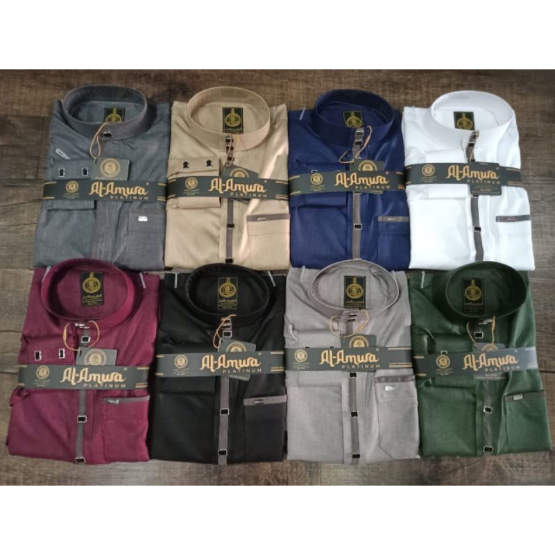Jubah Haramain Saudi - Jubah Putih - Gamis Putih - Baju Muslim Pria - gamis jubah platinum Al amwa -